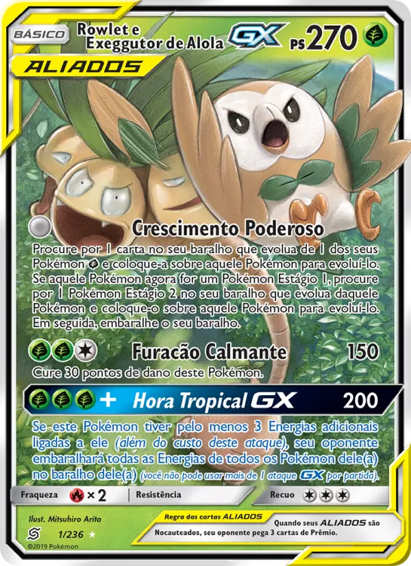 Rowlet & Alolan Exeggutor GX