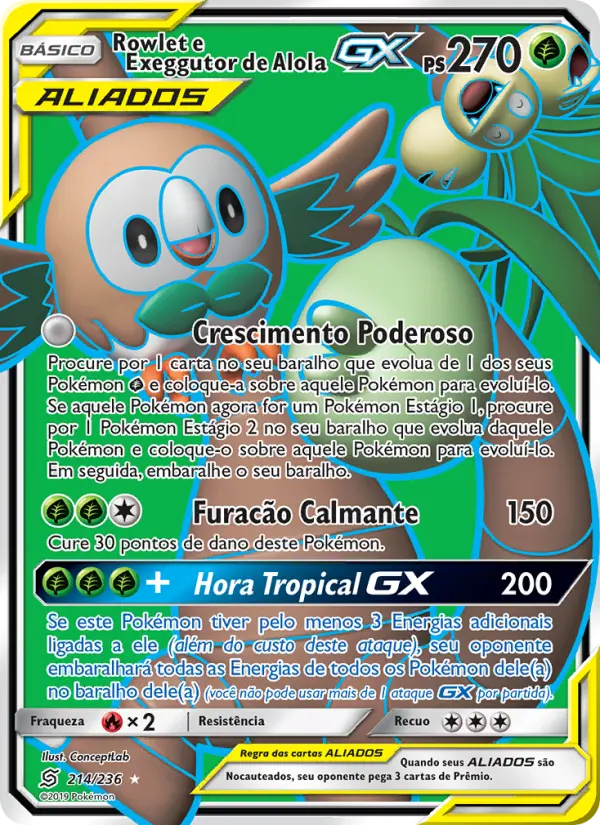 Rowlet & Alolan Exeggutor GX